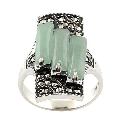 bague art deco en jade